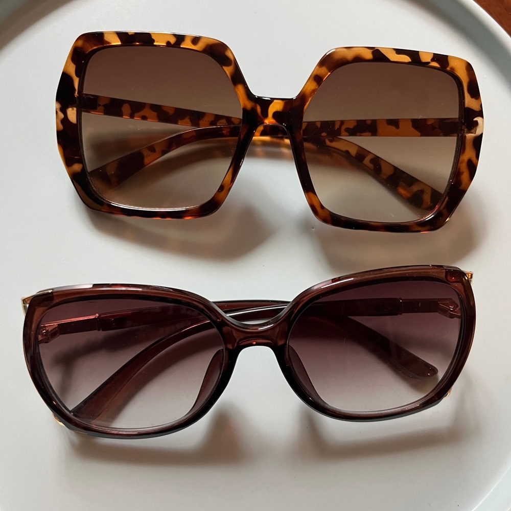 2 pairs fashion sunglasses -never worn